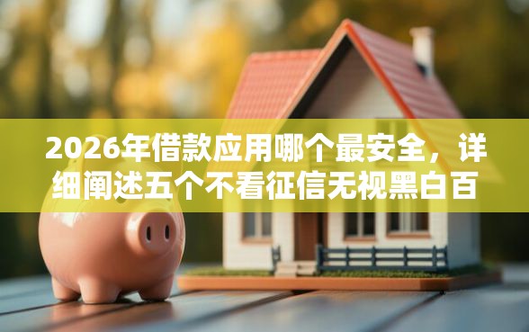2026年借款应用哪个最安全，详细阐述五个不看征信无视黑白百分百下款软件