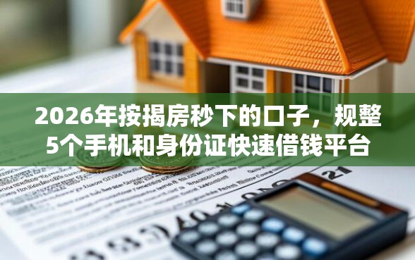 2026年按揭房秒下的口子，规整5个手机和身份证快速借钱平台