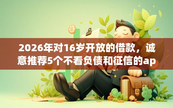 2026年对16岁开放的借款，诚意推荐5个不看负债和征信的app
