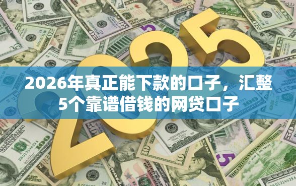 2026年真正能下款的口子，汇整5个靠谱借钱的网贷口子