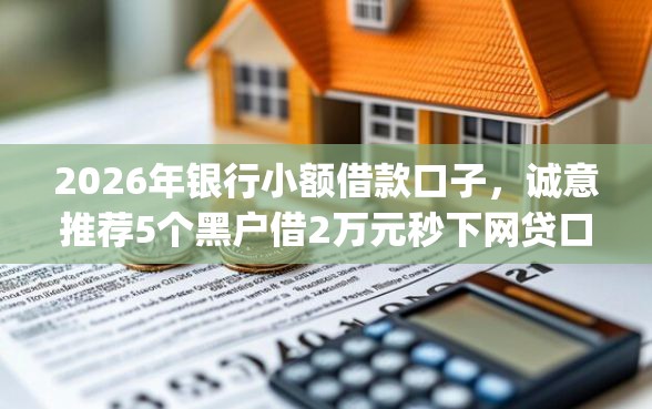 2026年银行小额借款口子，诚意推荐5个黑户借2万元秒下网贷口子app