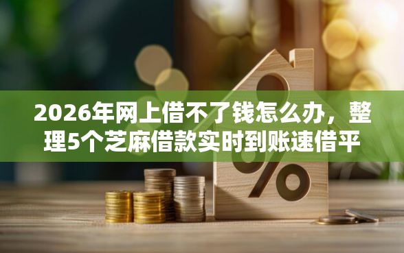 2026年网上借不了钱怎么办，整理5个芝麻借款实时到账速借平台