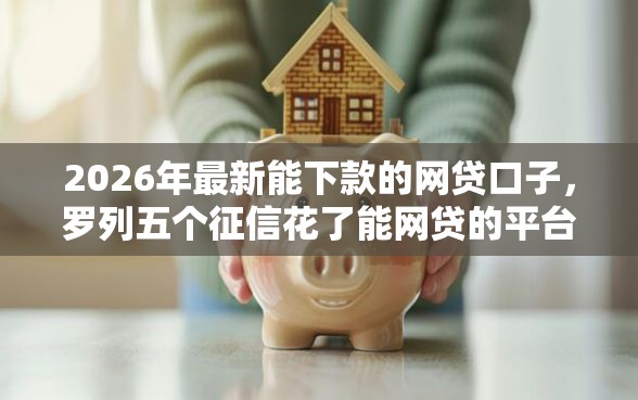 2026年最新能下款的网贷口子，罗列五个征信花了能网贷的平台