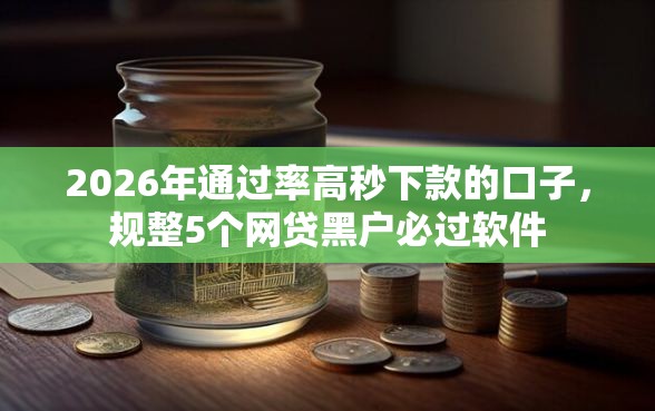 2026年通过率高秒下款的口子，规整5个网贷黑户必过软件