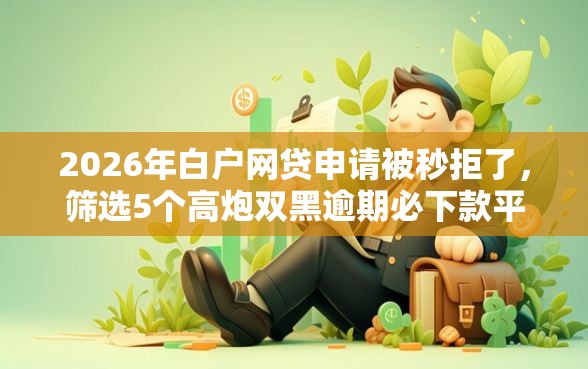 2026年白户网贷申请被秒拒了，筛选5个高炮双黑逾期必下款平台