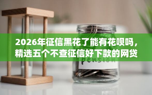 2026年征信黑花了能有花呗吗，精选五个不查征信好下款的网贷app