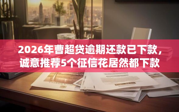 2026年曹超贷逾期还款已下款，诚意推荐5个征信花居然都下款的app