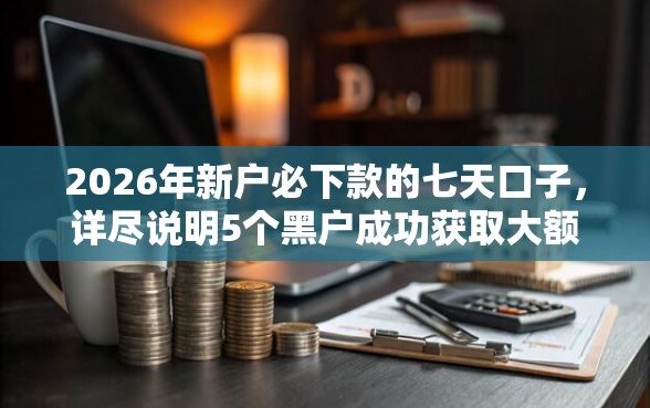 2026年新户必下款的七天口子，详尽说明5个黑户成功获取大额贷款的软件