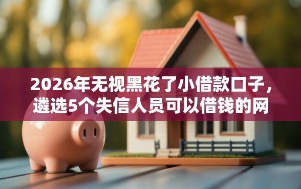 2026年无视黑花了小借款口子，遴选5个失信人员可以借钱的网贷软件