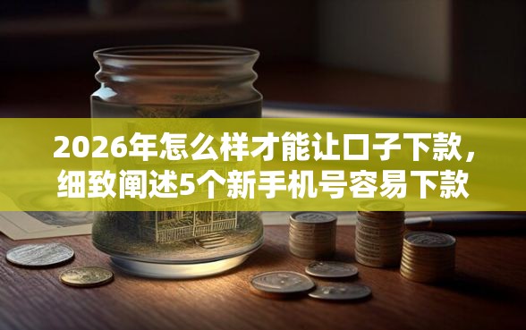 2026年怎么样才能让口子下款，细致阐述5个新手机号容易下款的口子
