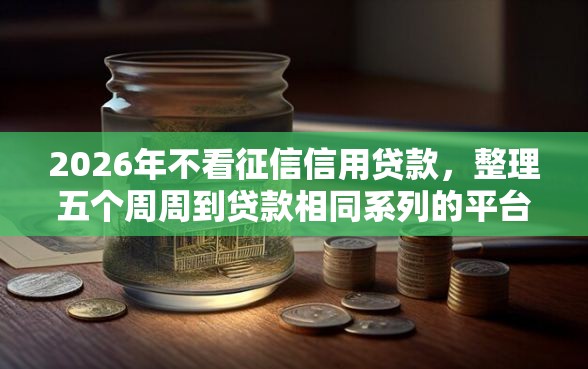 2026年不看征信信用贷款，整理五个周周到贷款相同系列的平台