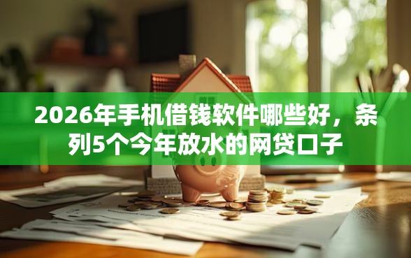 2026年手机借钱软件哪些好，条列5个今年放水的网贷口子