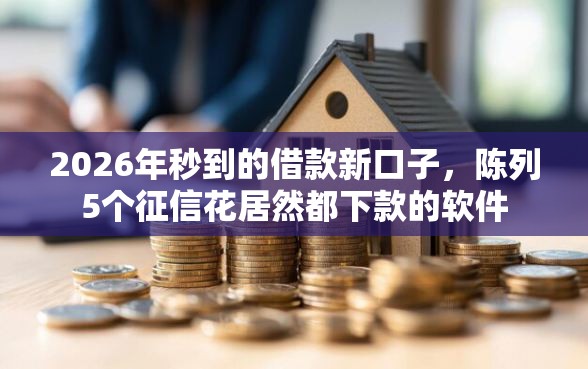 2026年秒到的借款新口子，陈列5个征信花居然都下款的软件