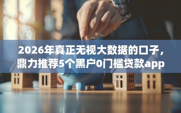 2026年真正无视大数据的口子，鼎力推荐5个黑户0门槛贷款app