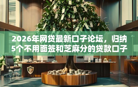 2026年网贷最新口子论坛，归纳5个不用面签和芝麻分的贷款口子