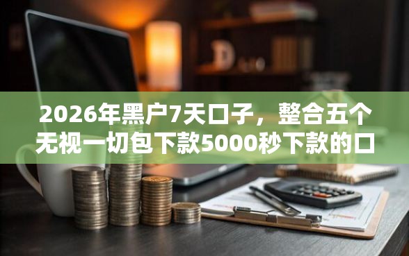 2026年黑户7天口子，整合五个无视一切包下款5000秒下款的口子