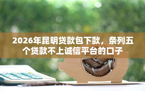 2026年昆明贷款包下款，条列五个贷款不上诚信平台的口子