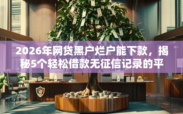 2026年网贷黑户烂户能下款，揭秘5个轻松借款无征信记录的平台