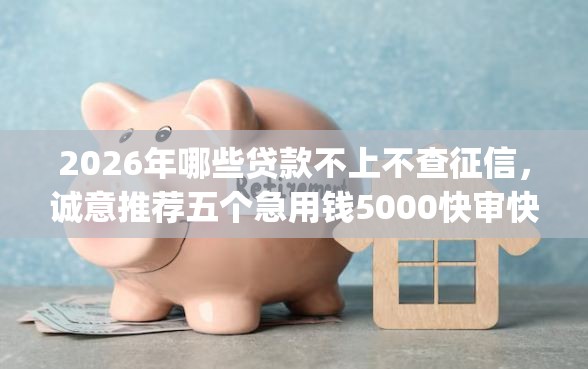 2026年哪些贷款不上不查征信，诚意推荐五个急用钱5000快审快贷无需征信app