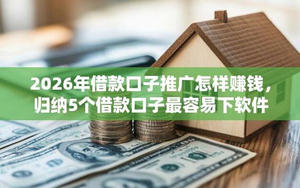 2026年借款口子推广怎样赚钱，归纳5个借款口子最容易下软件