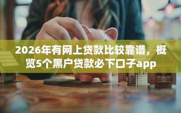 2026年有网上贷款比较靠谱，概览5个黑户贷款必下口子app