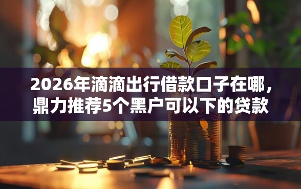 2026年滴滴出行借款口子在哪，鼎力推荐5个黑户可以下的贷款平台