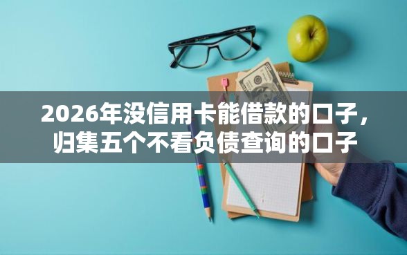 2026年没信用卡能借款的口子，归集五个不看负债查询的口子