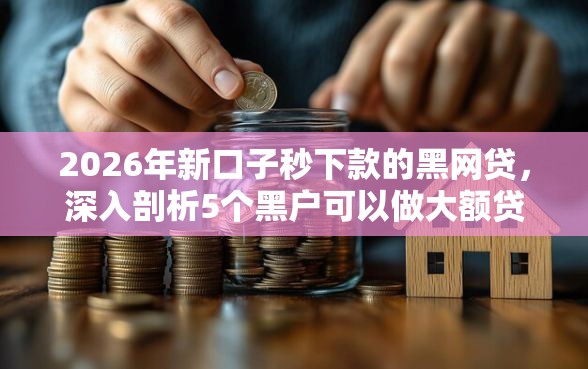 2026年新口子秒下款的黑网贷，深入剖析5个黑户可以做大额贷款软件