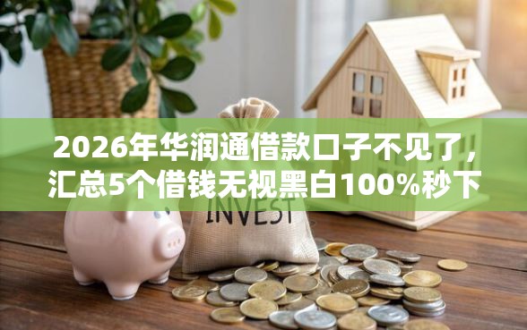 2026年华润通借款口子不见了，汇总5个借钱无视黑白100%秒下软件
