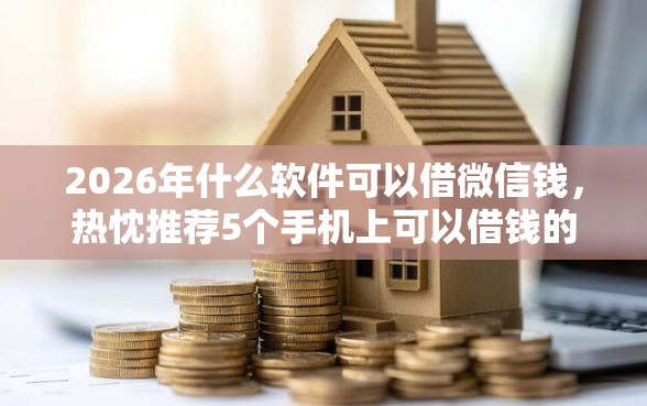 2026年什么软件可以借微信钱，热忱推荐5个手机上可以借钱的平台
