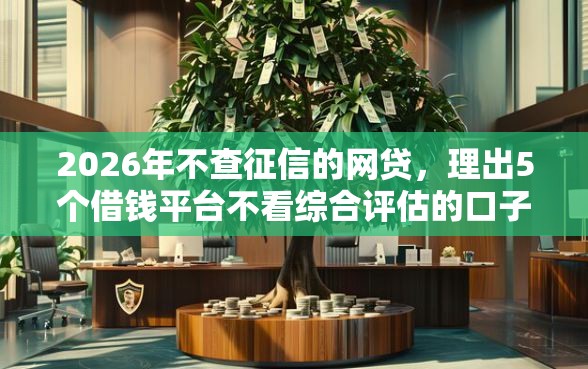 2026年不查征信的网贷，理出5个借钱平台不看综合评估的口子