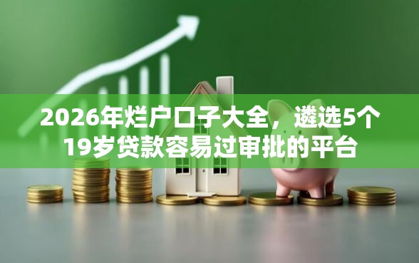 2026年烂户口子大全，遴选5个19岁贷款容易过审批的平台