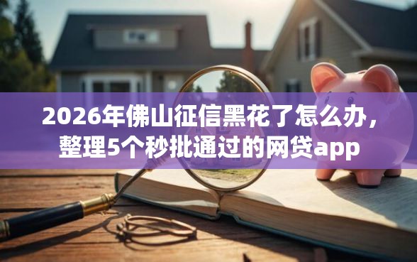 2026年佛山征信黑花了怎么办，整理5个秒批通过的网贷app