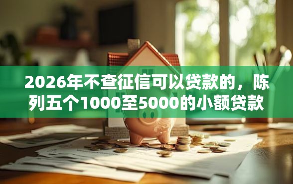 2026年不查征信可以贷款的，陈列五个1000至5000的小额贷款口子