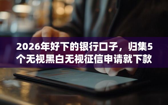 2026年好下的银行口子，归集5个无视黑白无视征信申请就下款的app