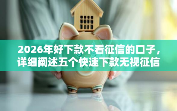 2026年好下款不看征信的口子，详细阐述五个快速下款无视征信的平台