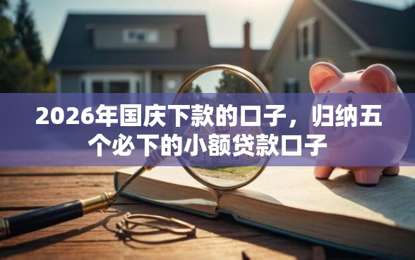 2026年国庆下款的口子，归纳五个必下的小额贷款口子