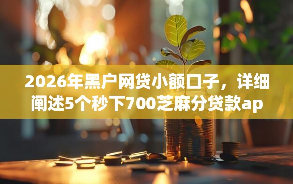 2026年黑户网贷小额口子，详细阐述5个秒下700芝麻分贷款app