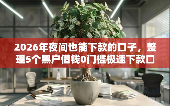 2026年夜间也能下款的口子，整理5个黑户借钱0门槛极速下款口子