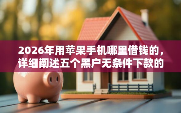 2026年用苹果手机哪里借钱的，详细阐述五个黑户无条件下款的口子
