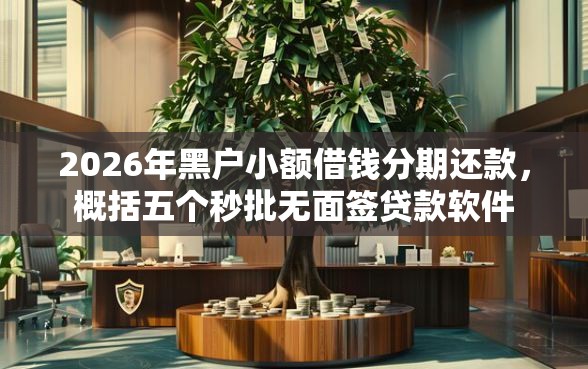2026年黑户小额借钱分期还款，概括五个秒批无面签贷款软件