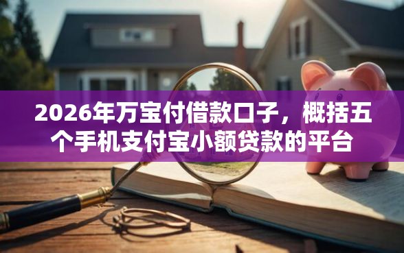 2026年万宝付借款口子，概括五个手机支付宝小额贷款的平台