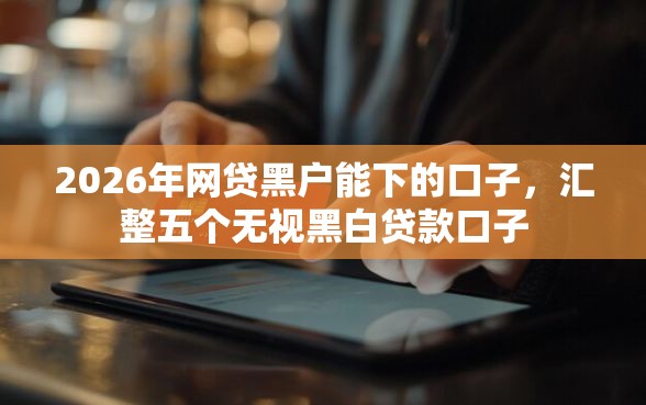 2026年网贷黑户能下的口子，汇整五个无视黑白贷款口子