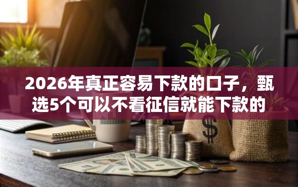 2026年真正容易下款的口子，甄选5个可以不看征信就能下款的软件