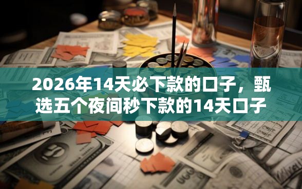2026年14天必下款的口子，甄选五个夜间秒下款的14天口子