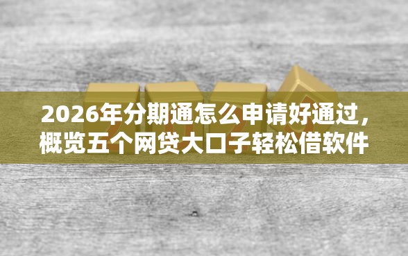 2026年分期通怎么申请好通过，概览五个网贷大口子轻松借软件