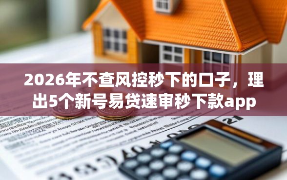 2026年不查风控秒下的口子，理出5个新号易贷速审秒下款app