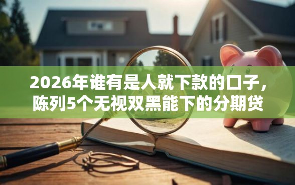 2026年谁有是人就下款的口子，陈列5个无视双黑能下的分期贷