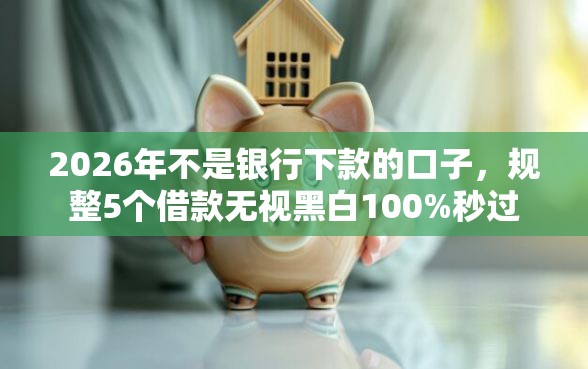2026年不是银行下款的口子,规整5个借款无视黑白100%秒过 2026年不是银行下款的口子,规整5个借款无视黑白100%秒过