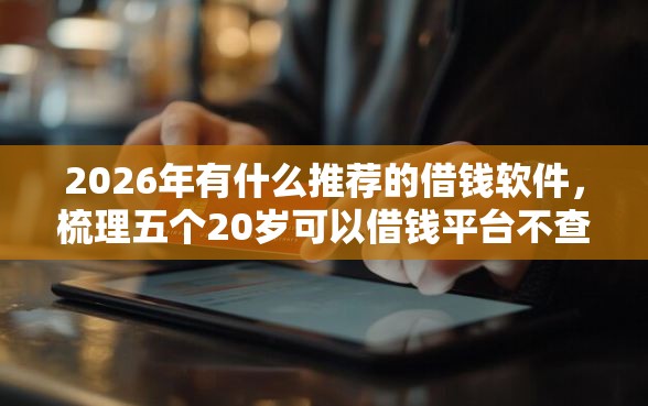 2026年有什么推荐的借钱软件，梳理五个20岁可以借钱平台不查征信的口子